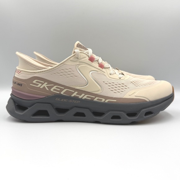 Skechers Glide-Step Altus Natural/Grey Slip-Ins Air-Cooled Memory Foam Women's 8 - Picture 8 of 16